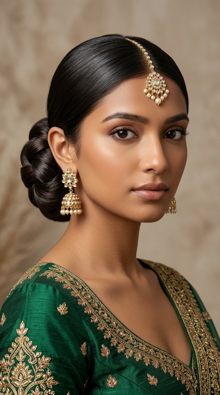 Sleek Architectural Low Bun