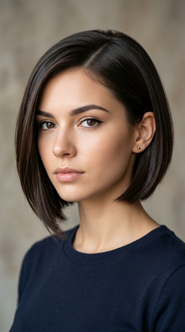 Sleek Asymmetrical Bob
