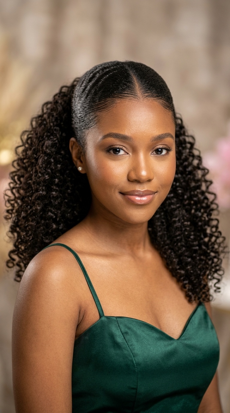 Sleek-Back Curls with Volume