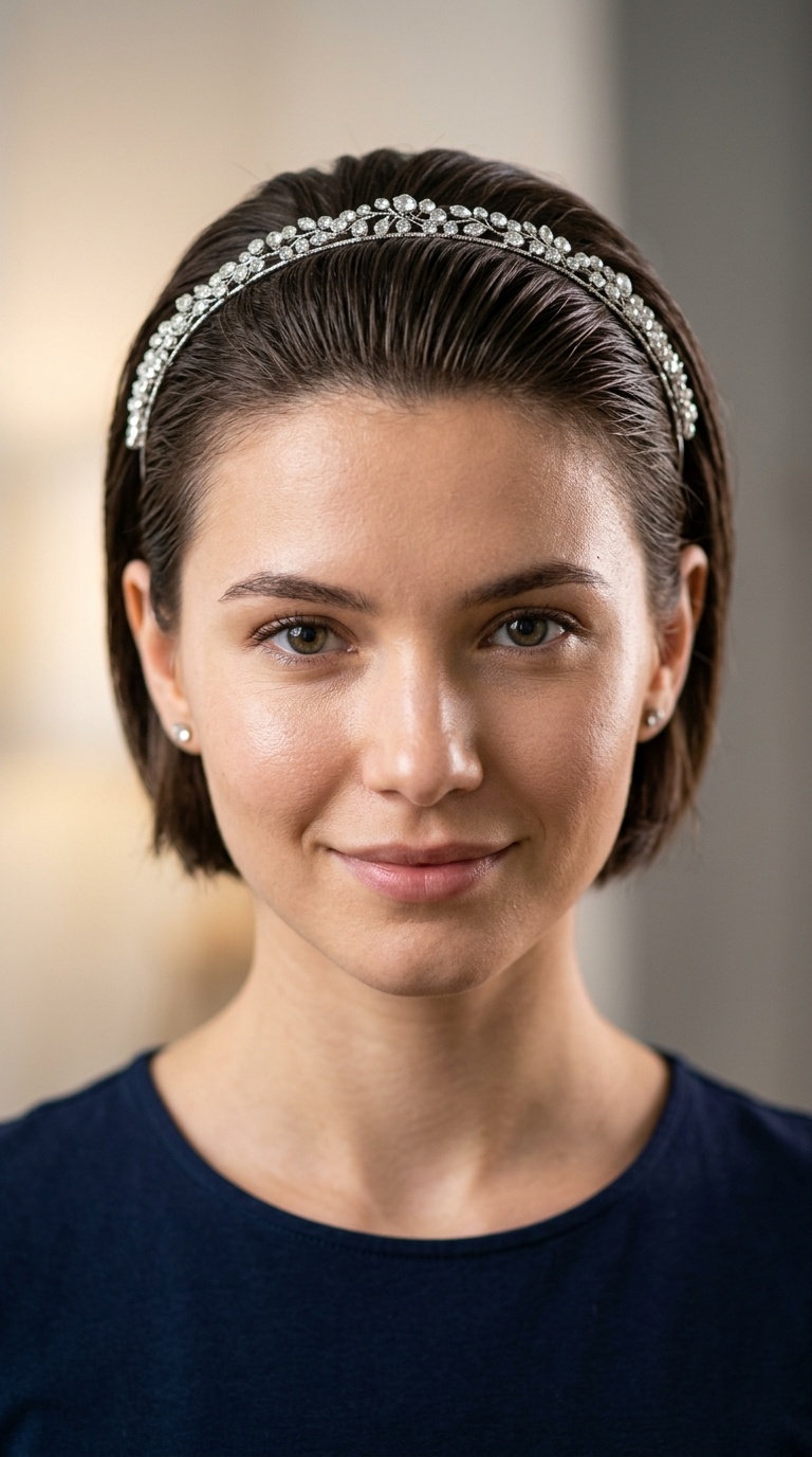 Sleek Back with a Comb Headband