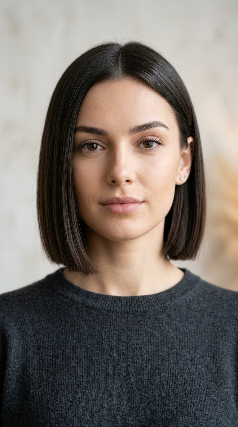 Sleek Blunt Bob
