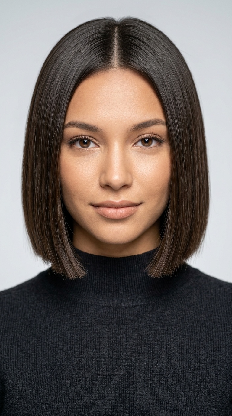 Sleek Blunt Bob
