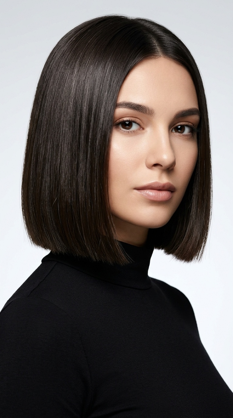 Sleek Blunt Cut