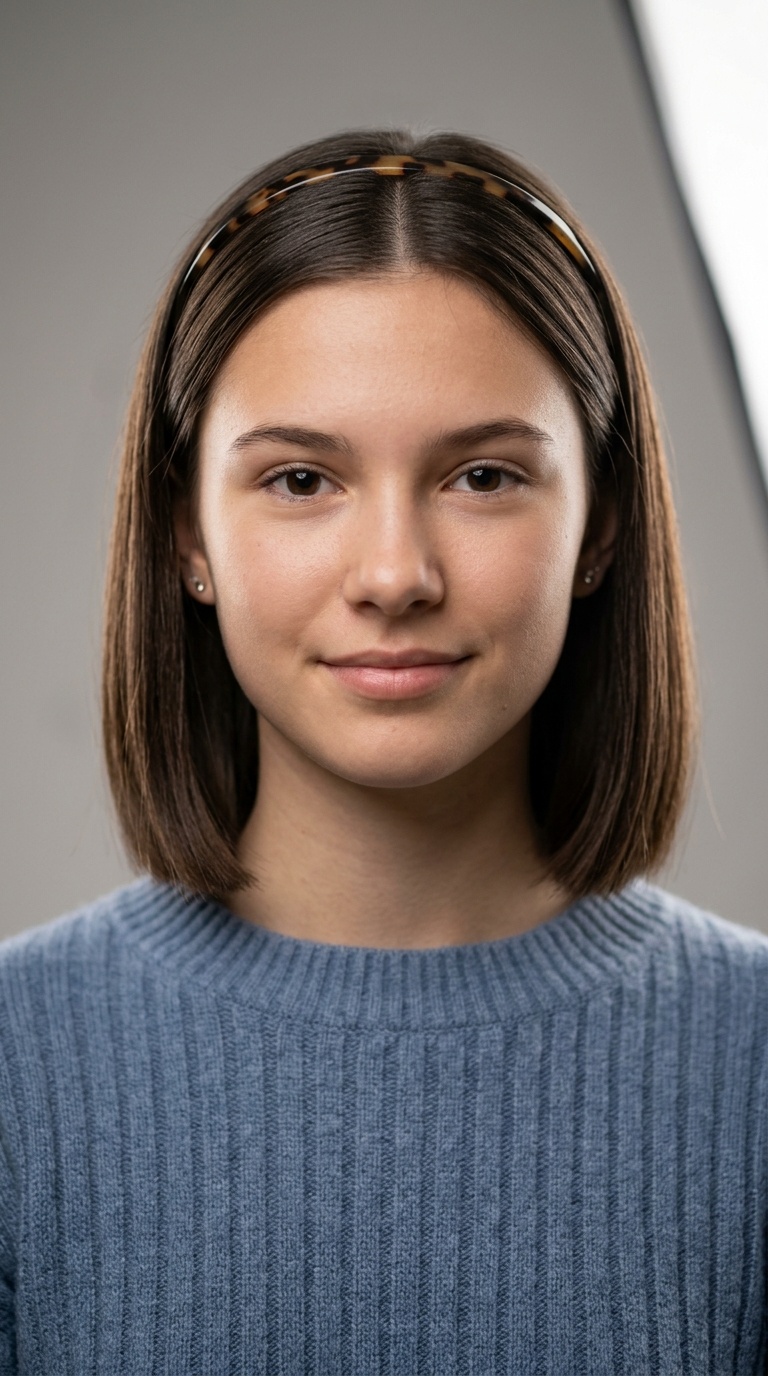 Sleek Bob with Headband