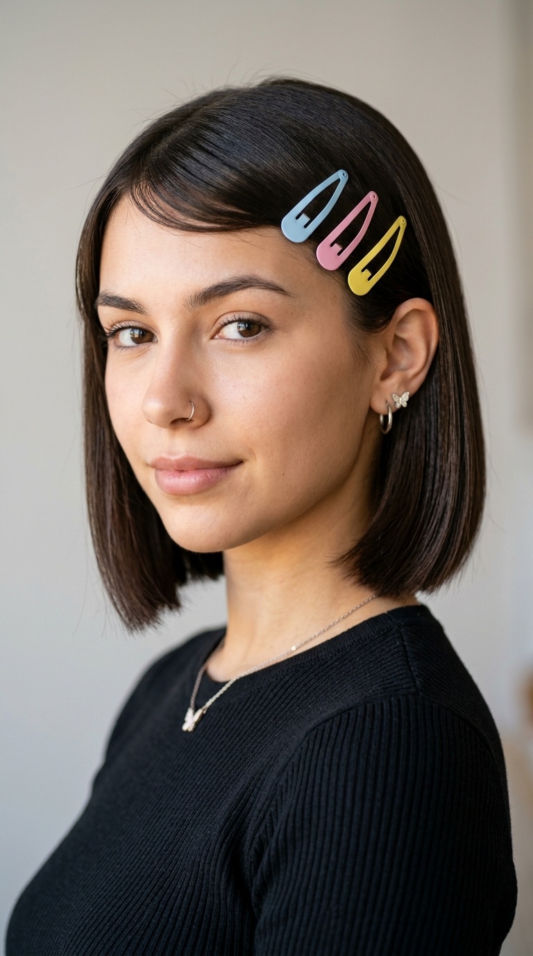 Sleek Bob with Snap Clips