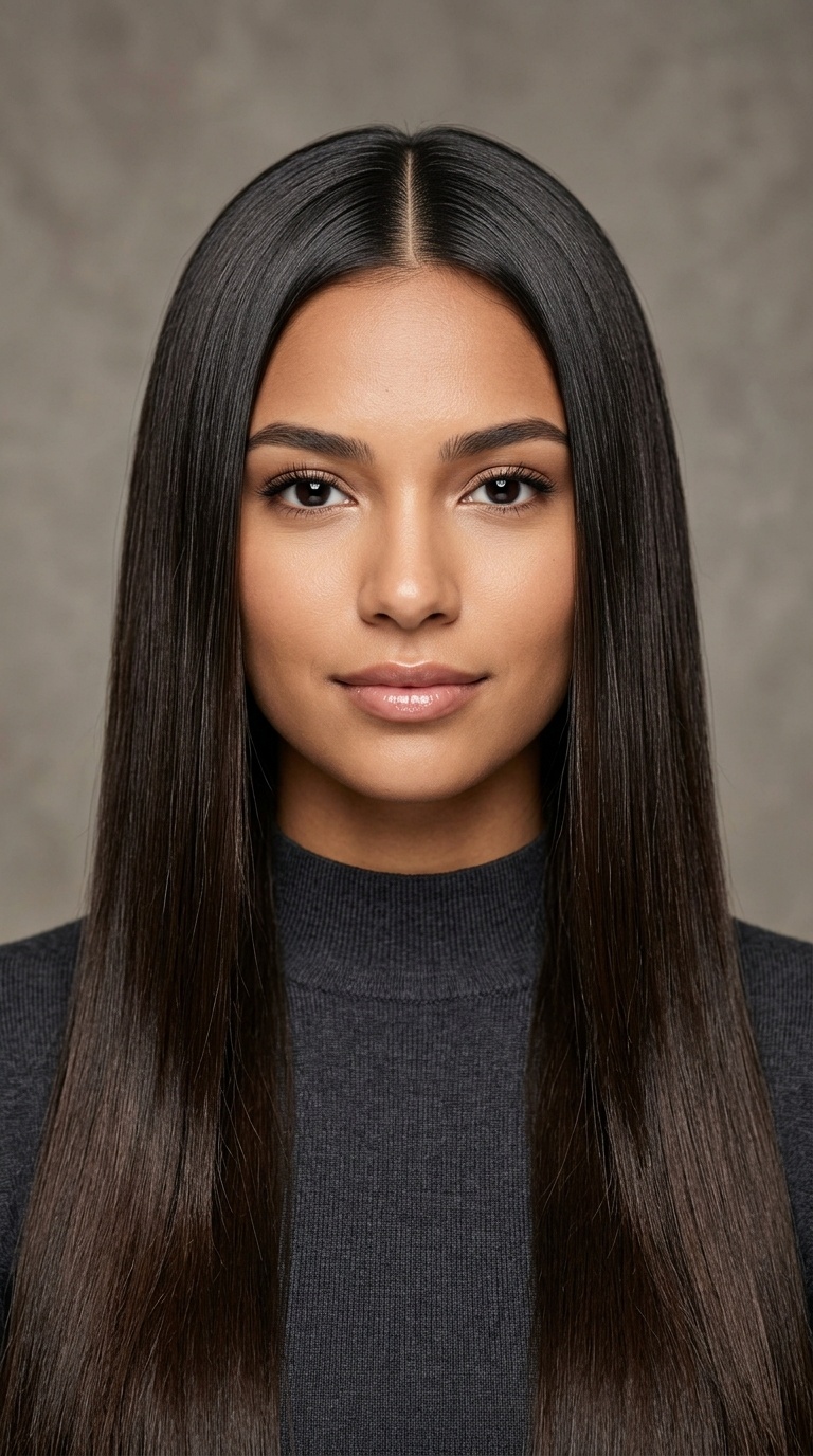 Sleek Bone-Straight Strands