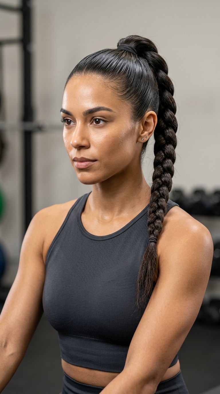 Sleek Braided High Pony