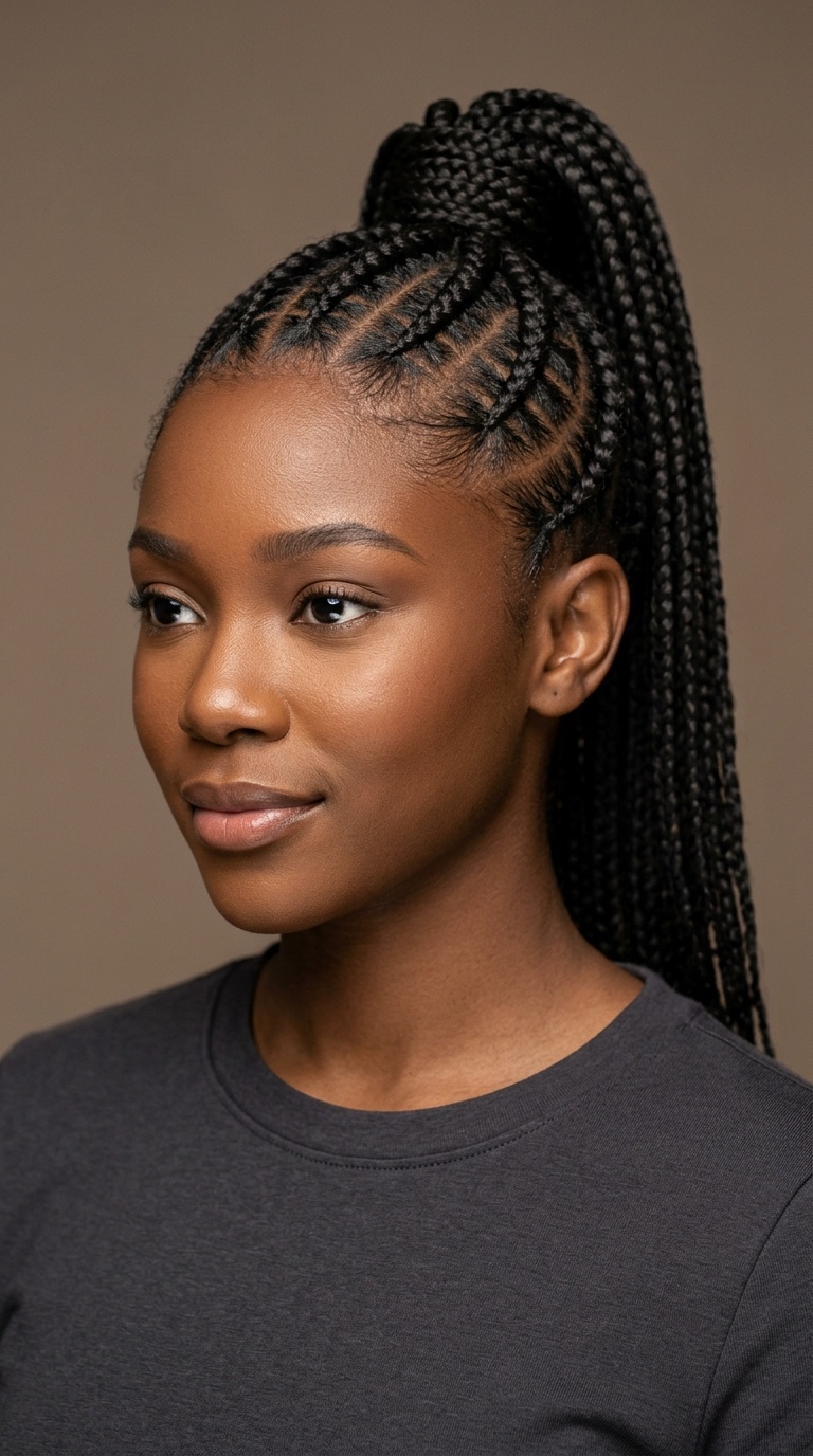 Sleek Braided Ponytail