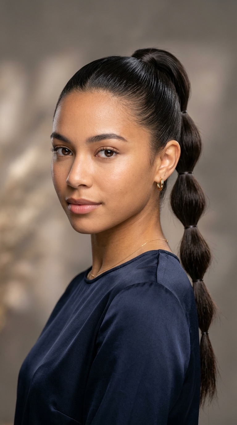 Sleek Bubble Ponytail