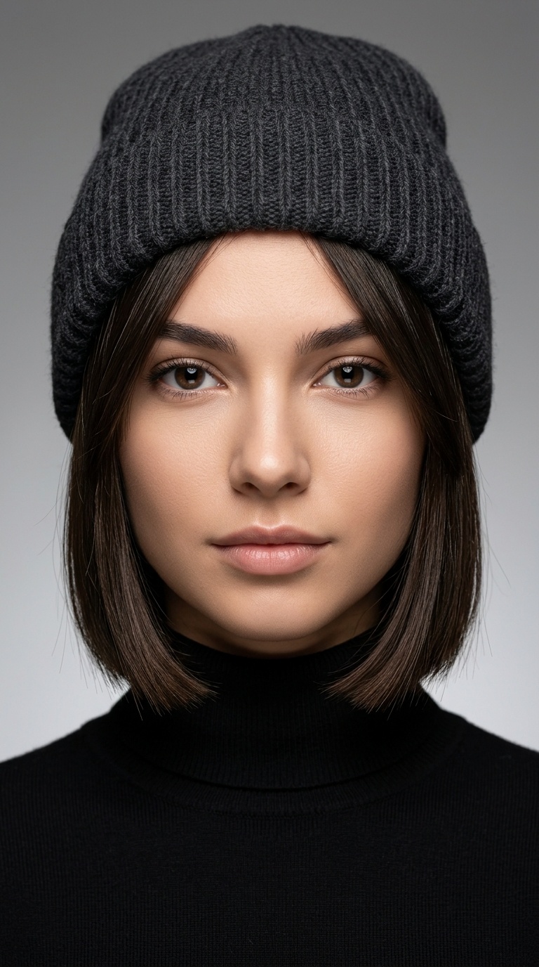 Sleek Chin-Length Bob