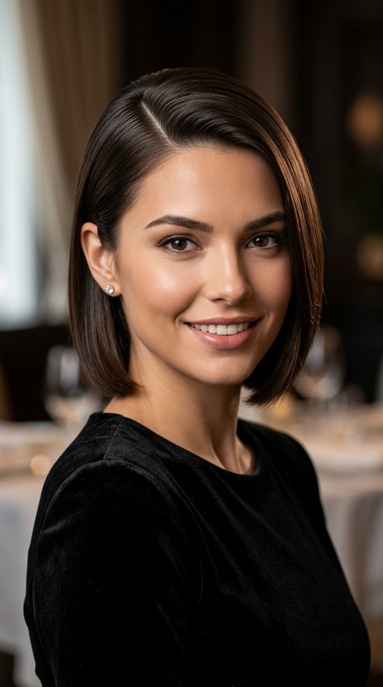Sleek Deep Side Part