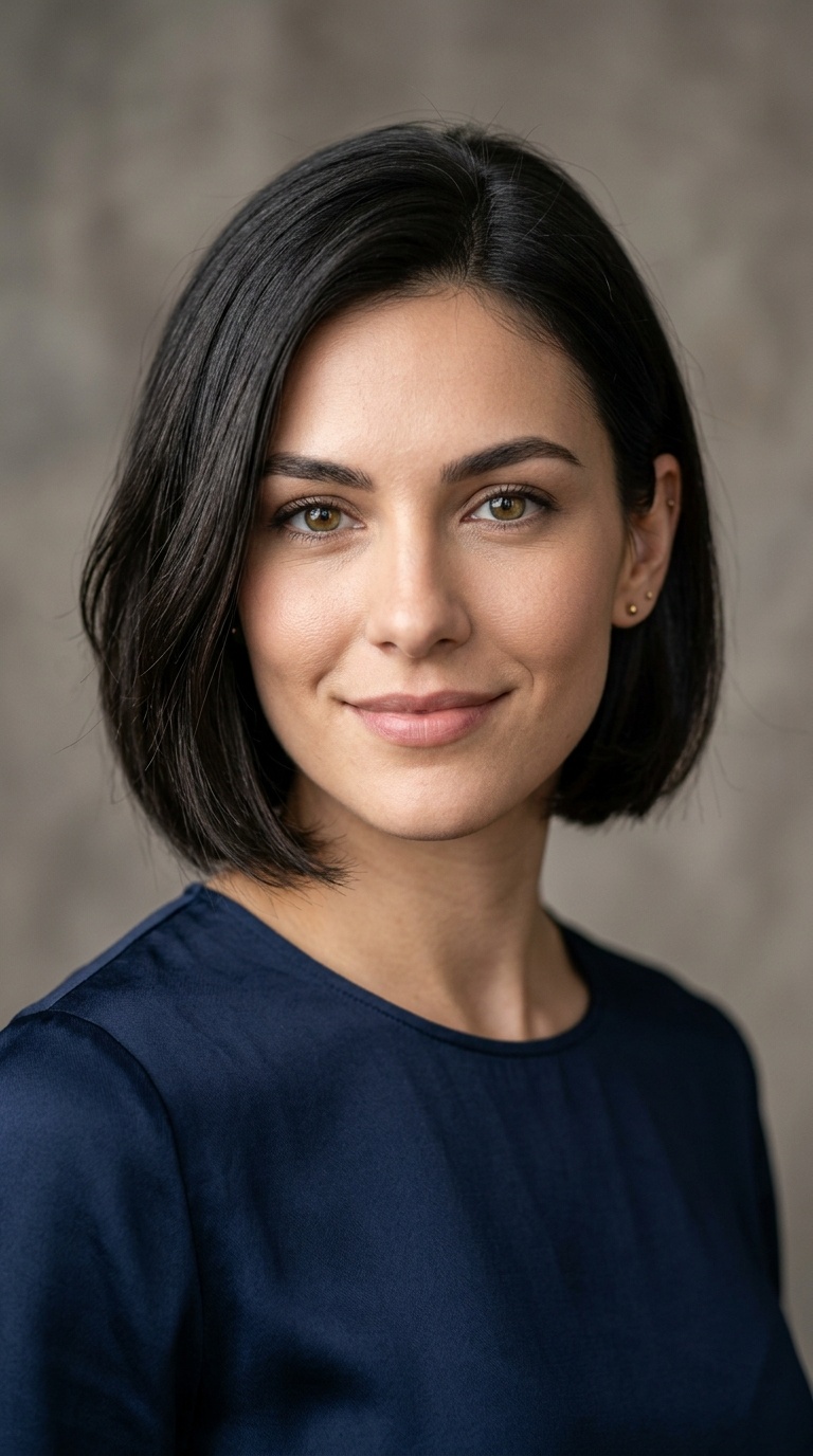 Sleek Ear-Length Crop