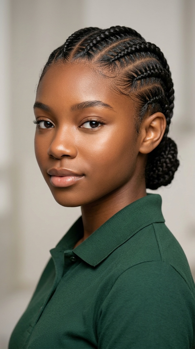 Sleek Feed-In Cornrows
