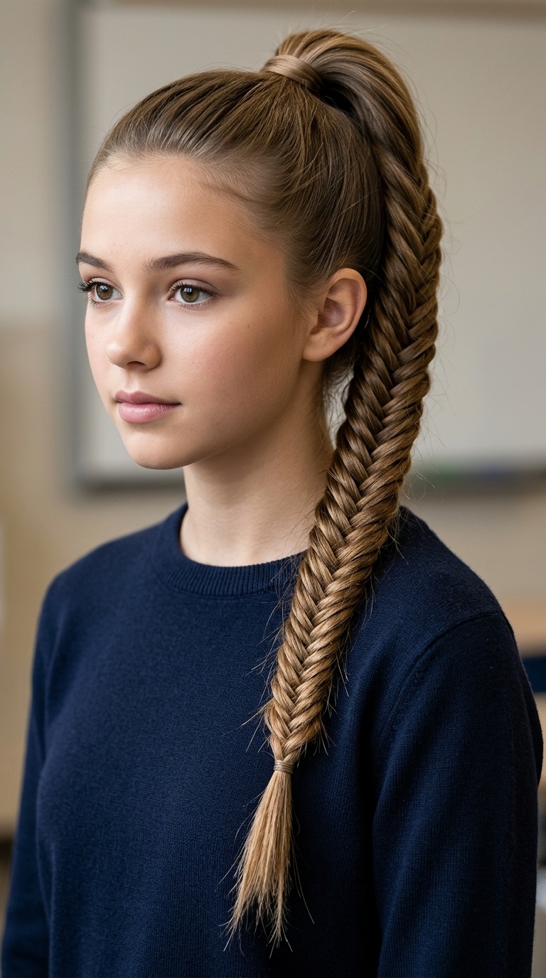 Sleek Fishtail Ponytail