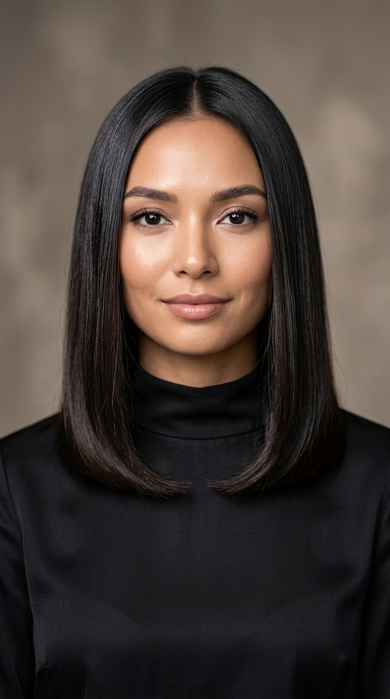 Sleek Glass Midi with Tucked Ends