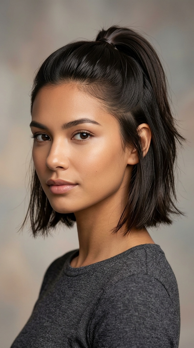 Sleek Half-Up Ponytail