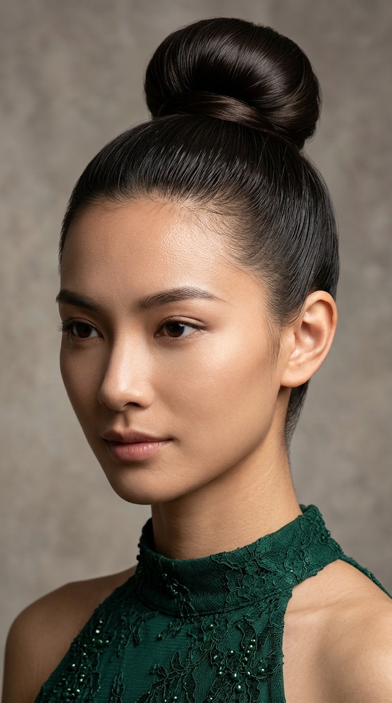 Sleek High Ballerina Bun