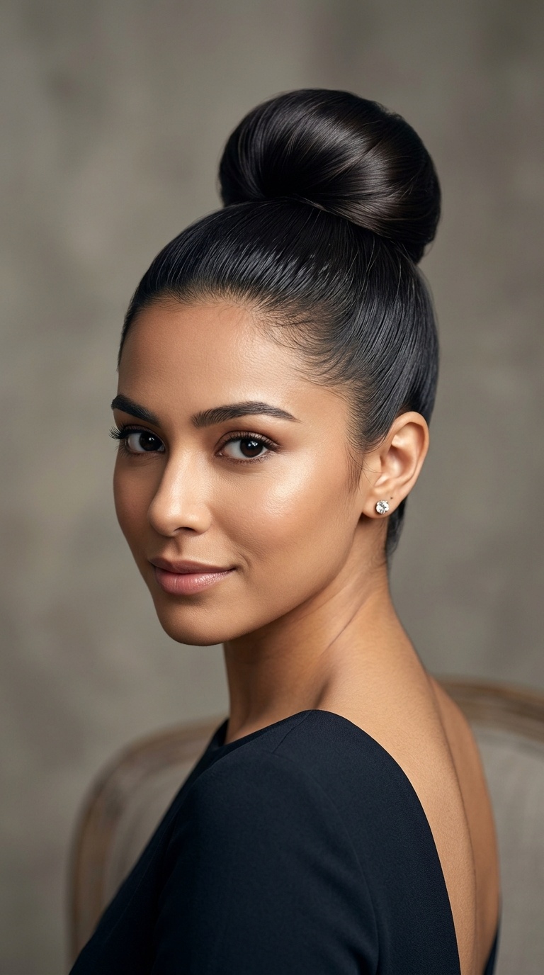 Sleek High Ballerina Bun
