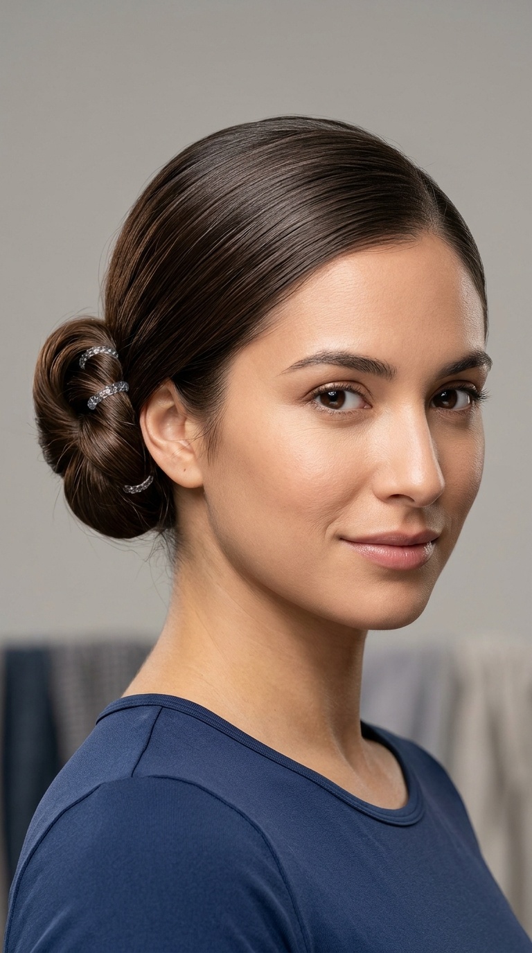 Sleek High Bun with Non-Slip Grip