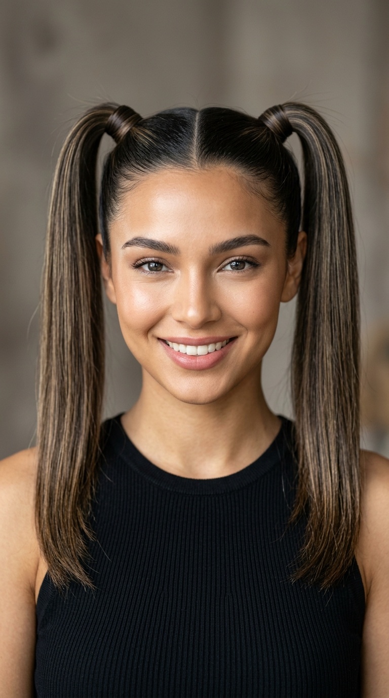 Sleek High-Fashion Pigtails