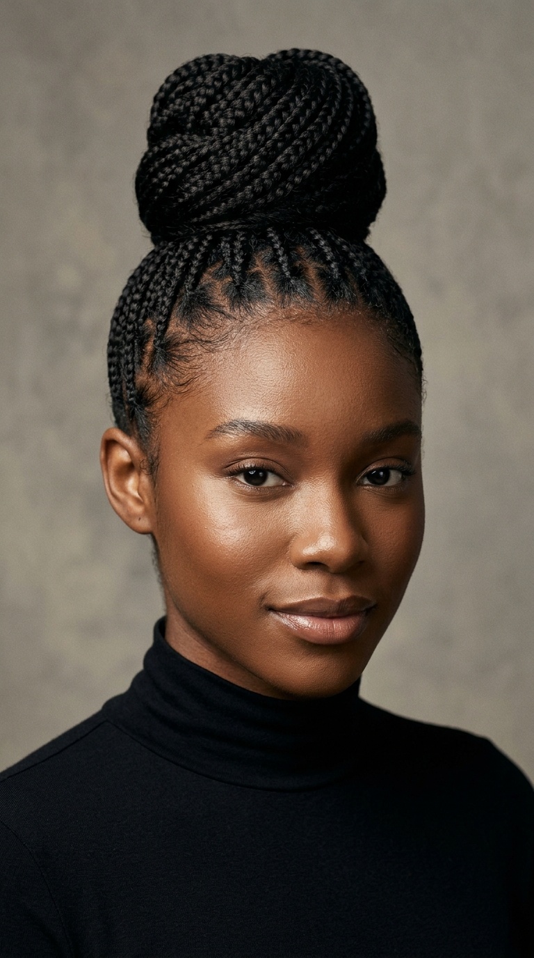 Sleek High Knotless Bun