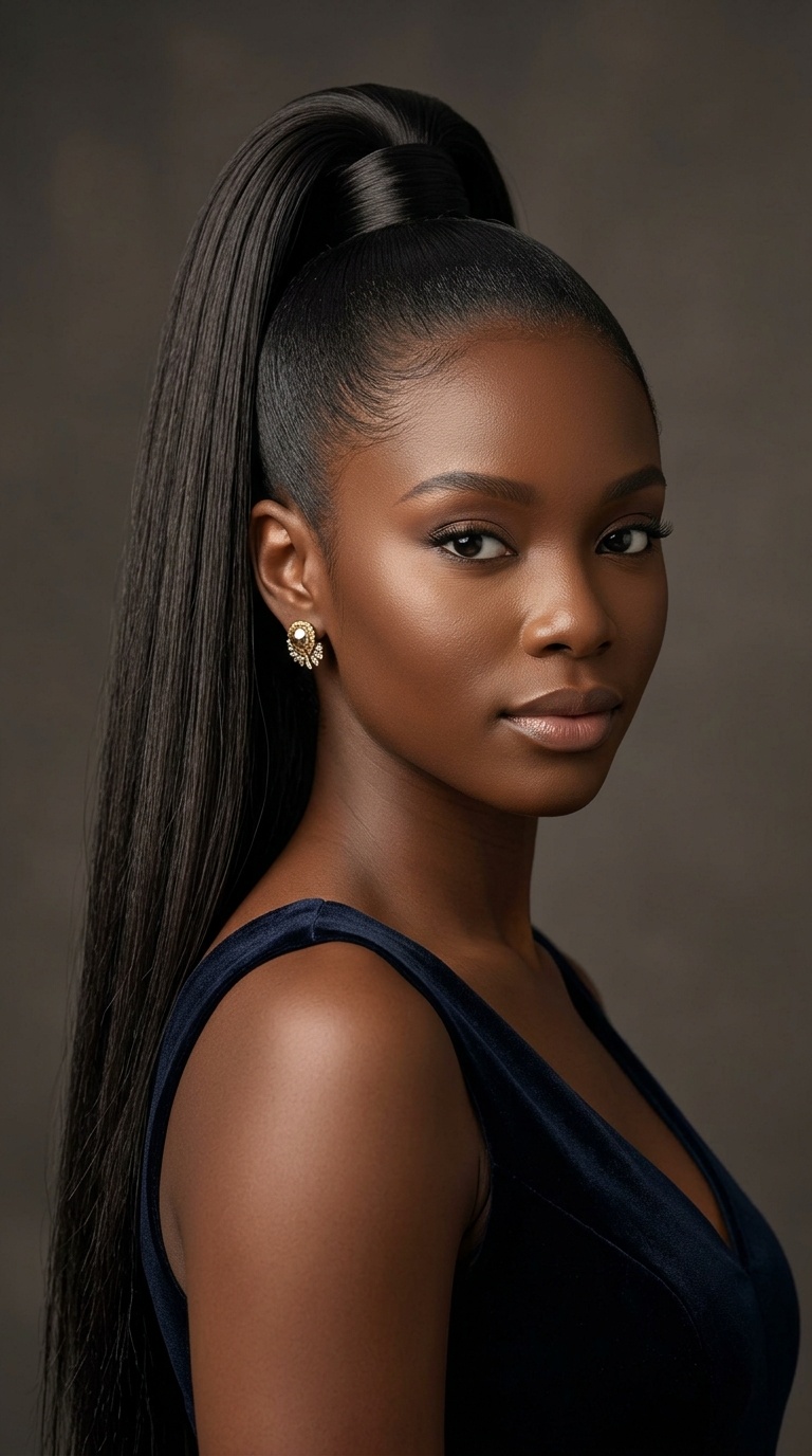Sleek High Ponytail with Length