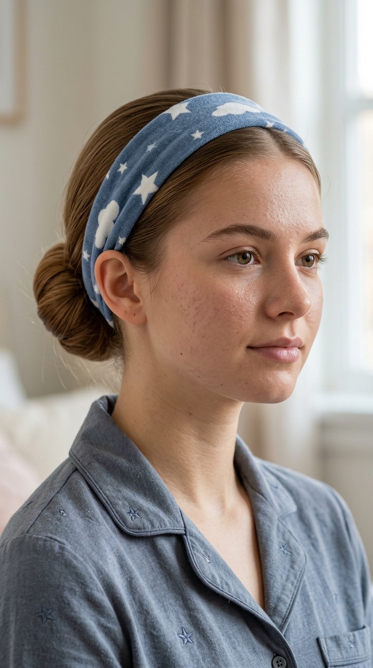 Sleek Low Bun with a Headband