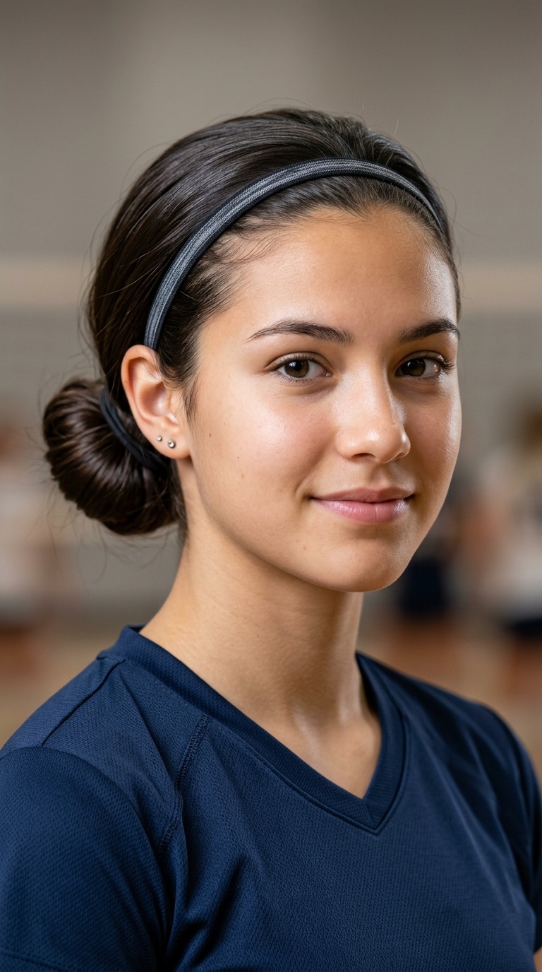 Sleek Low Bun with Headband