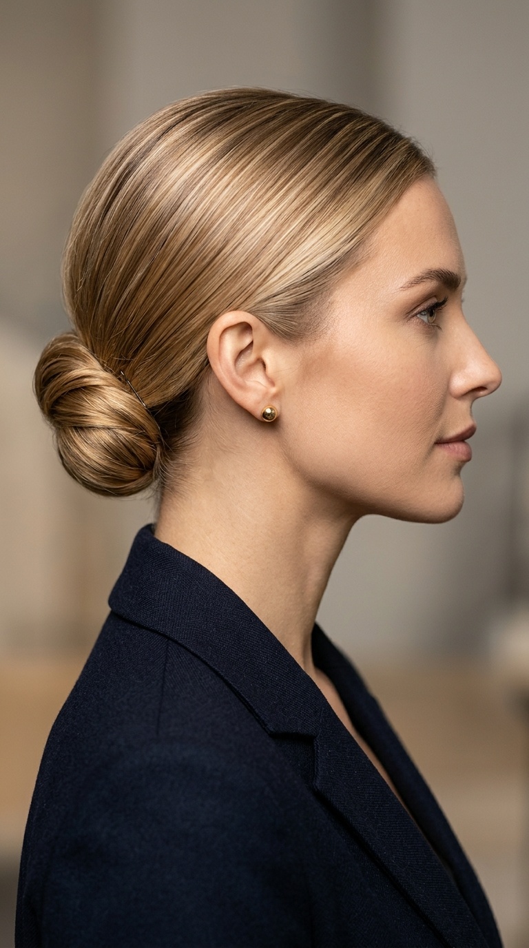 Sleek Low Chignon