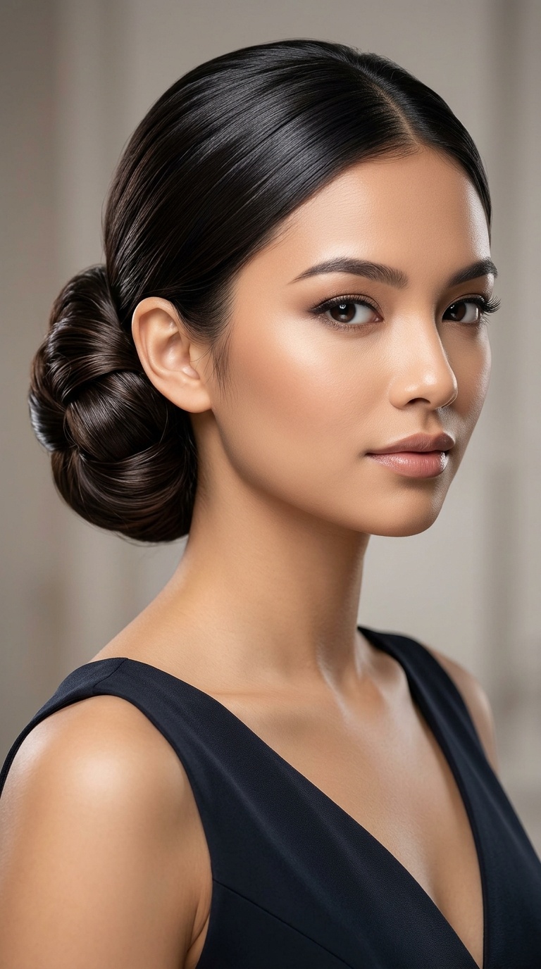 Sleek Low Pinned Bun