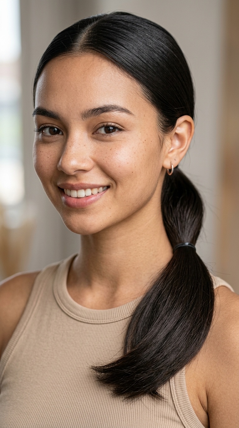 Sleek Low Ponytail