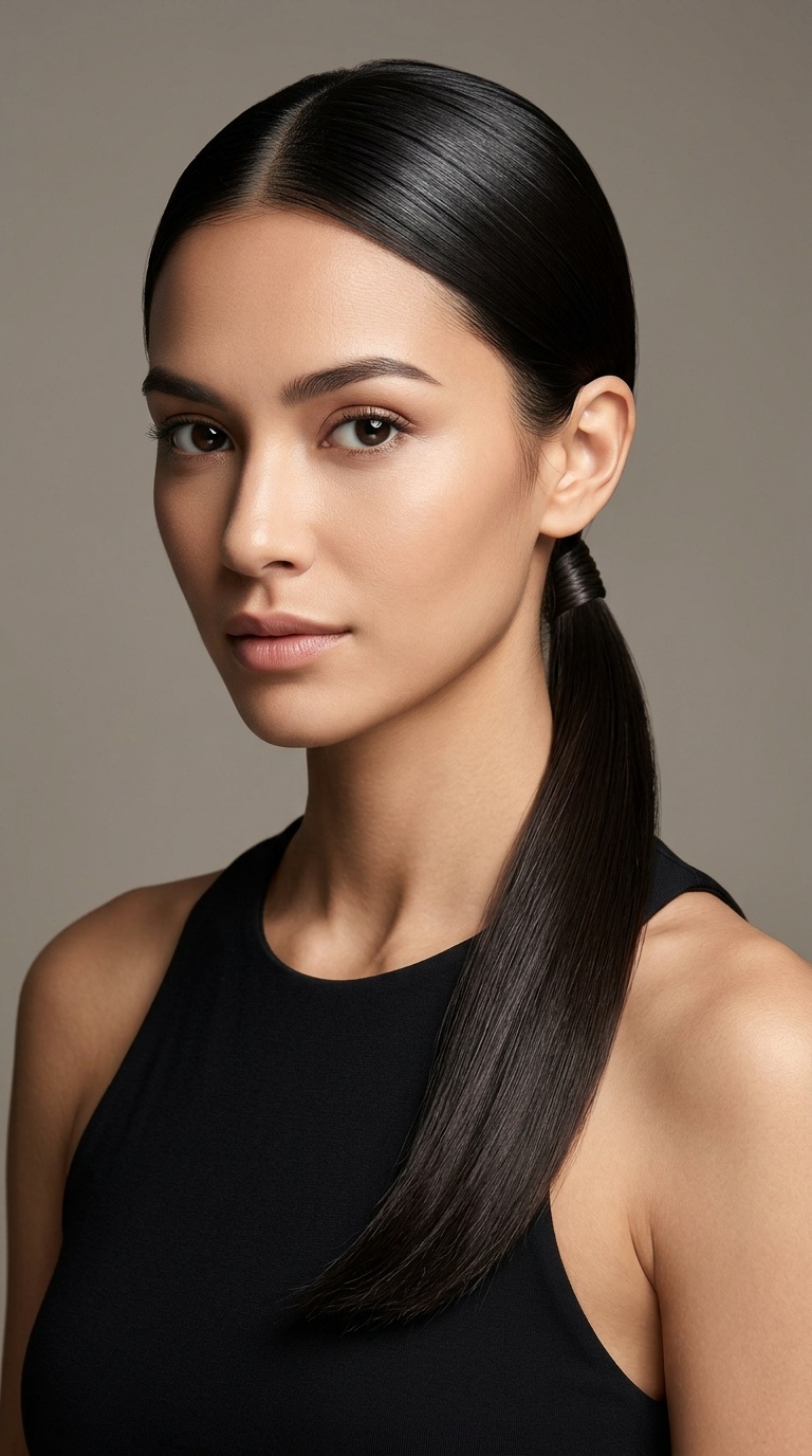 Sleek Low Ponytail
