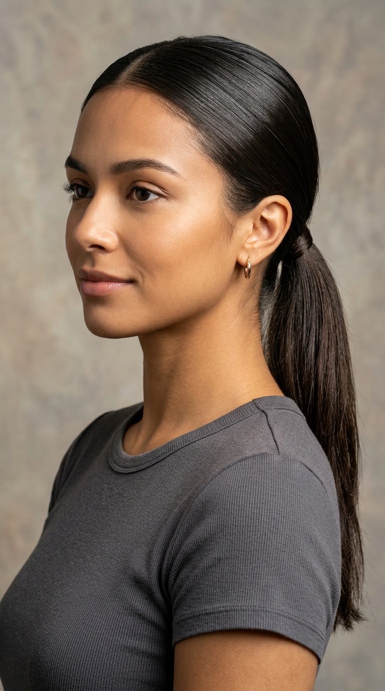 Sleek Low Ponytail