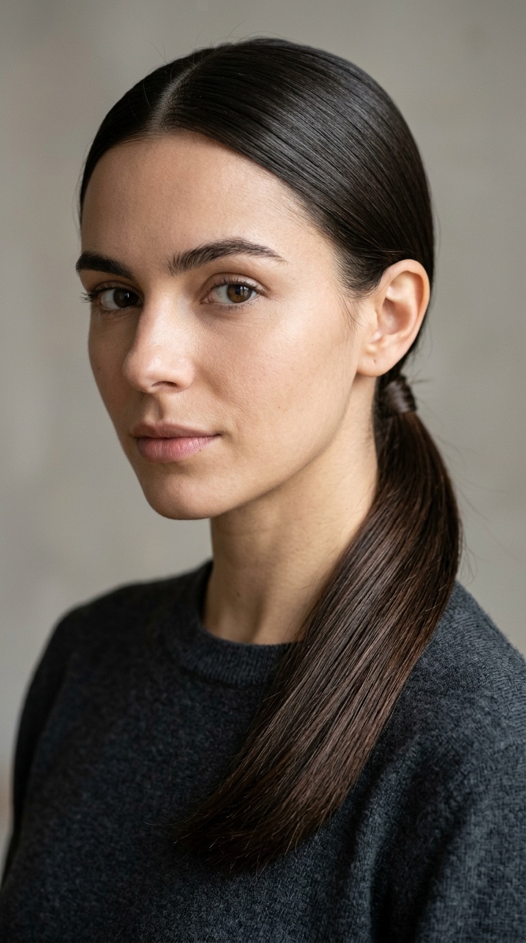 Sleek Low Ponytail