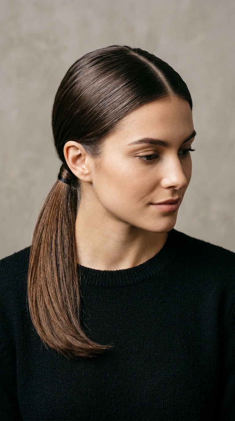 Sleek Low Ponytail