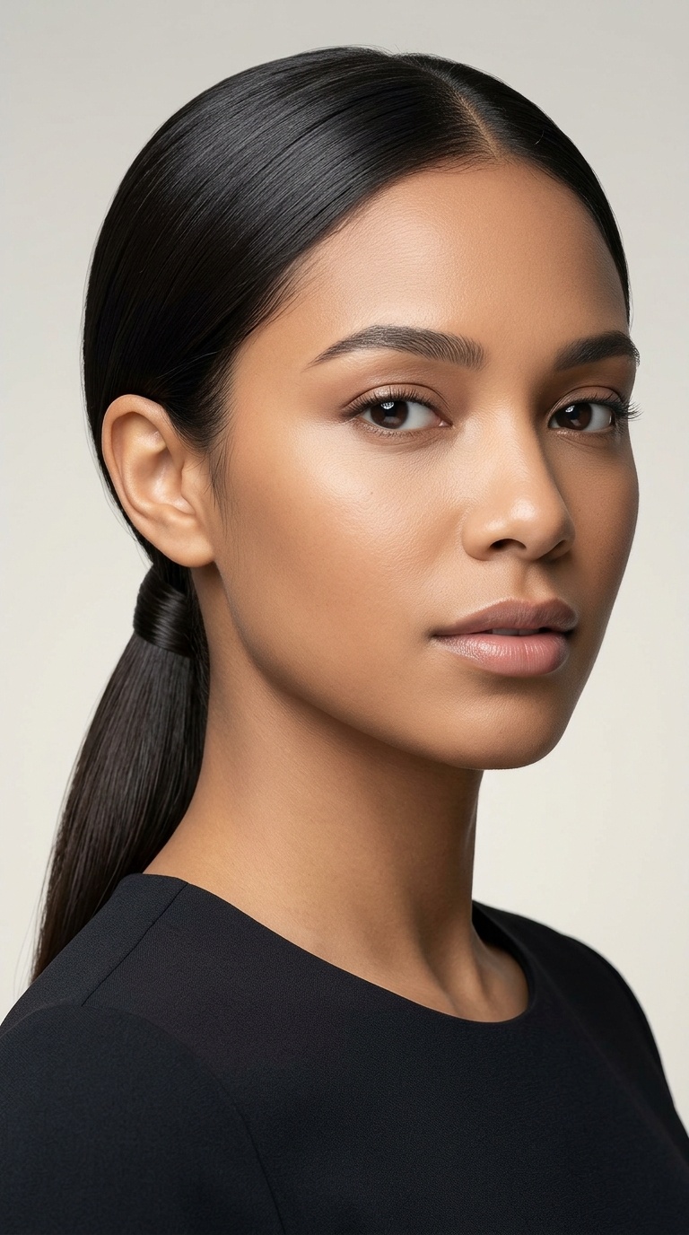 Sleek Low Ponytail
