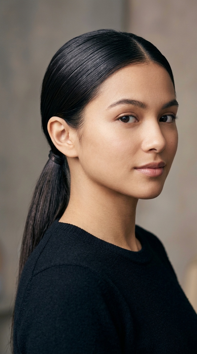 Sleek Low Ponytail