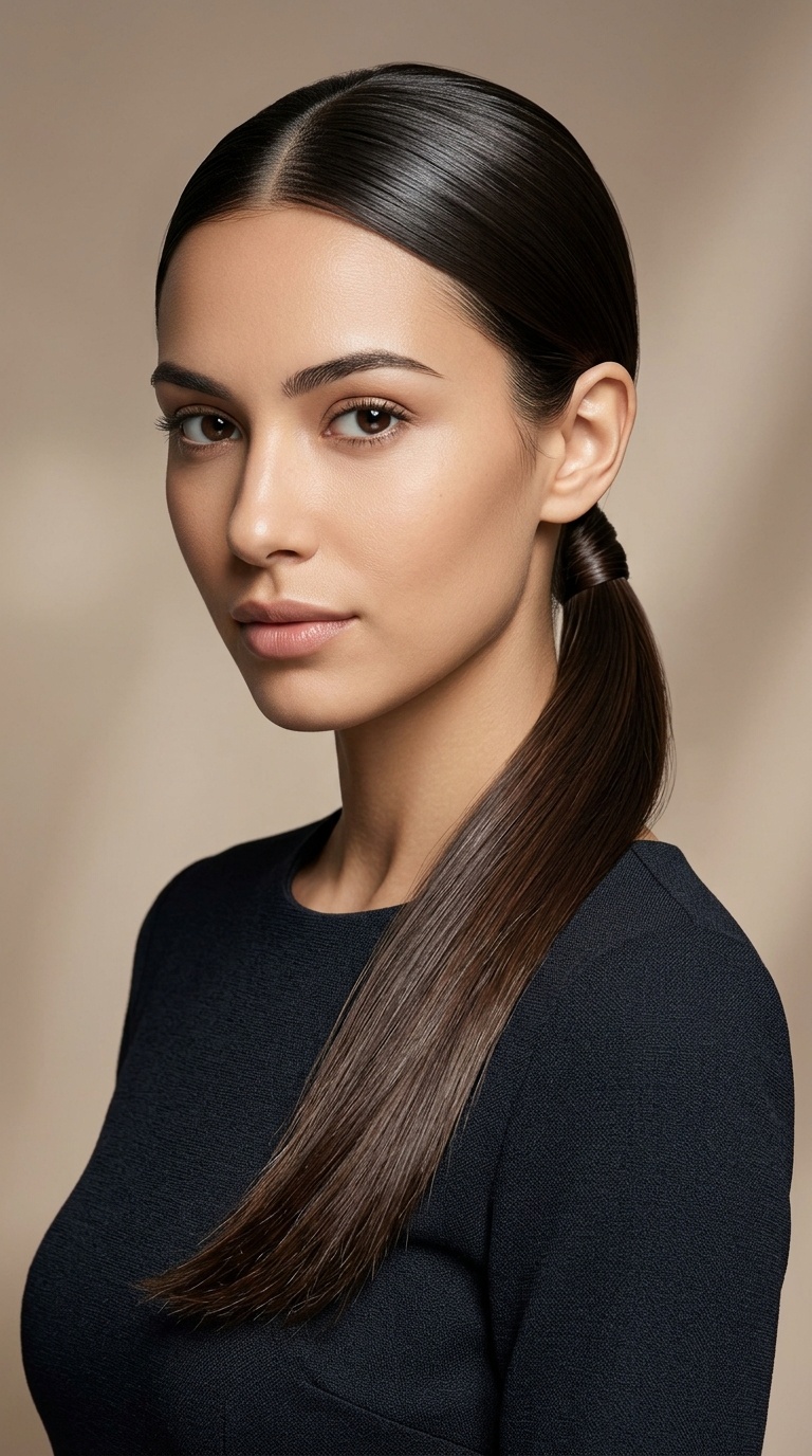 Sleek Low Ponytail