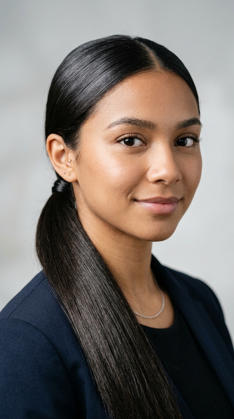 Sleek Low Ponytail