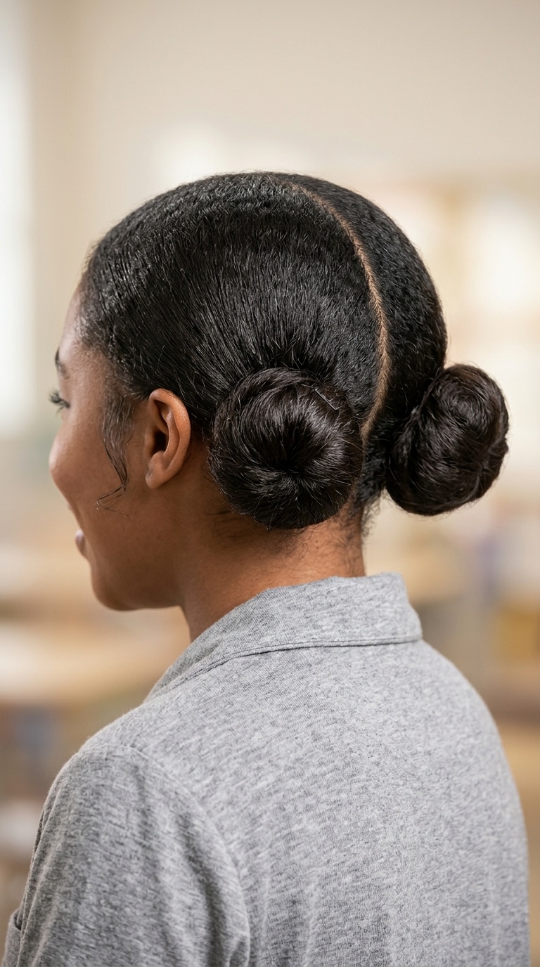 Sleek Low Space Buns