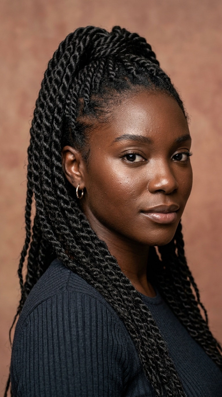 Sleek Medium High Ponytail