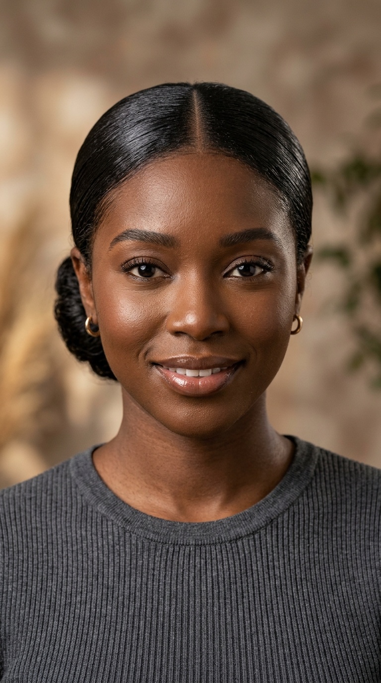 Sleek Middle Part with Argan Oil