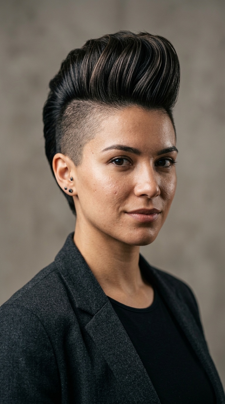 Sleek Pompadour Mohawk