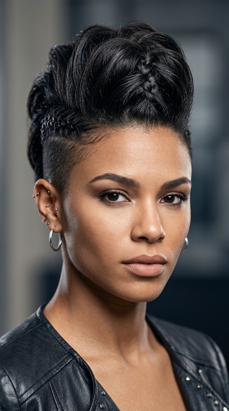 Sleek Pompadour Mohawk