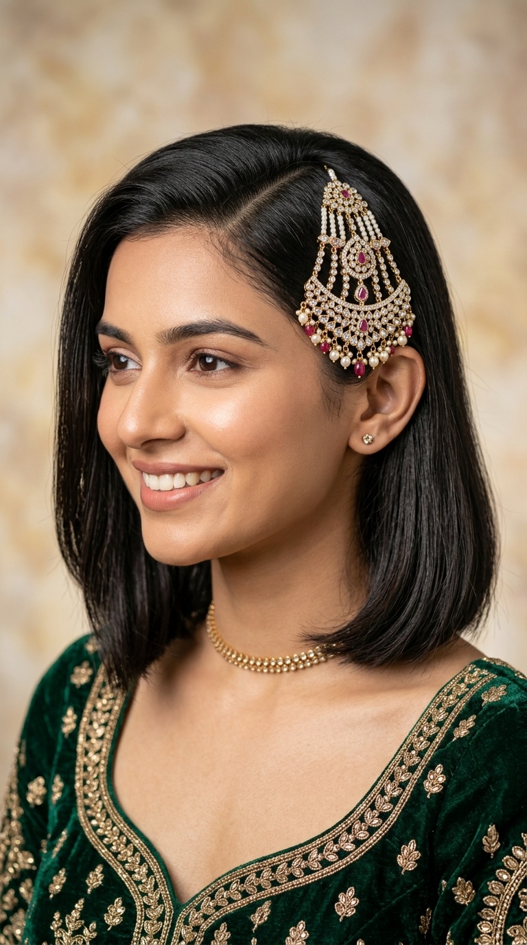 Sleek Side Part with a Passa