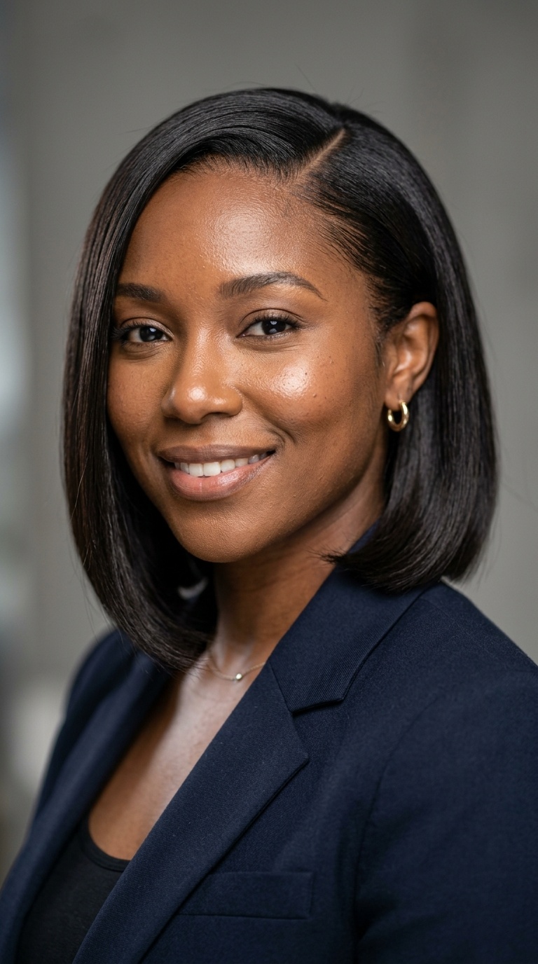 Sleek Side-Parted Bob
