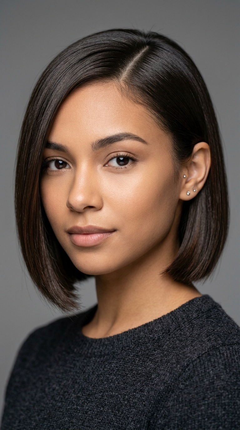 Sleek Side-Parted Bob
