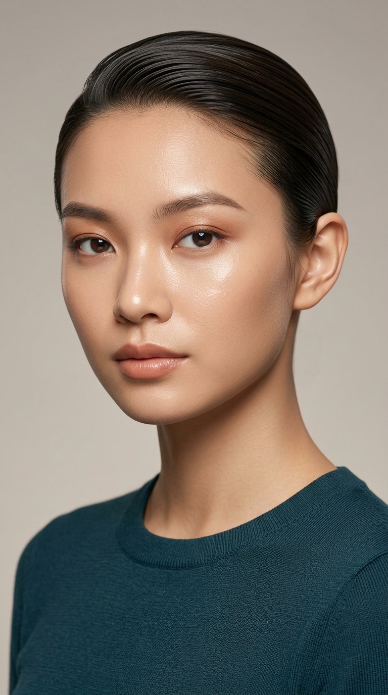 Sleek Slicked-Back Look