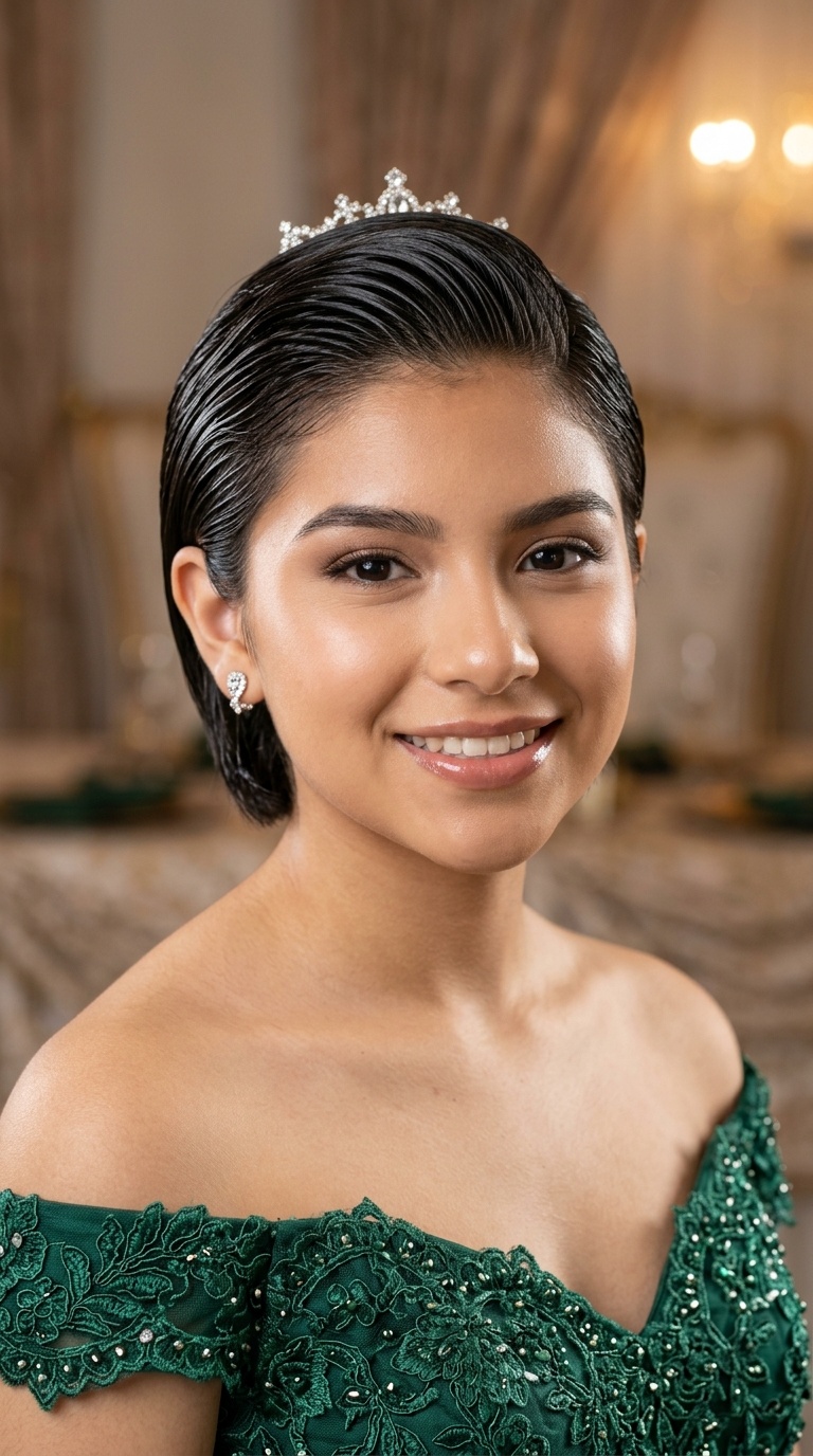 Sleek Slicked-Back Wet Look