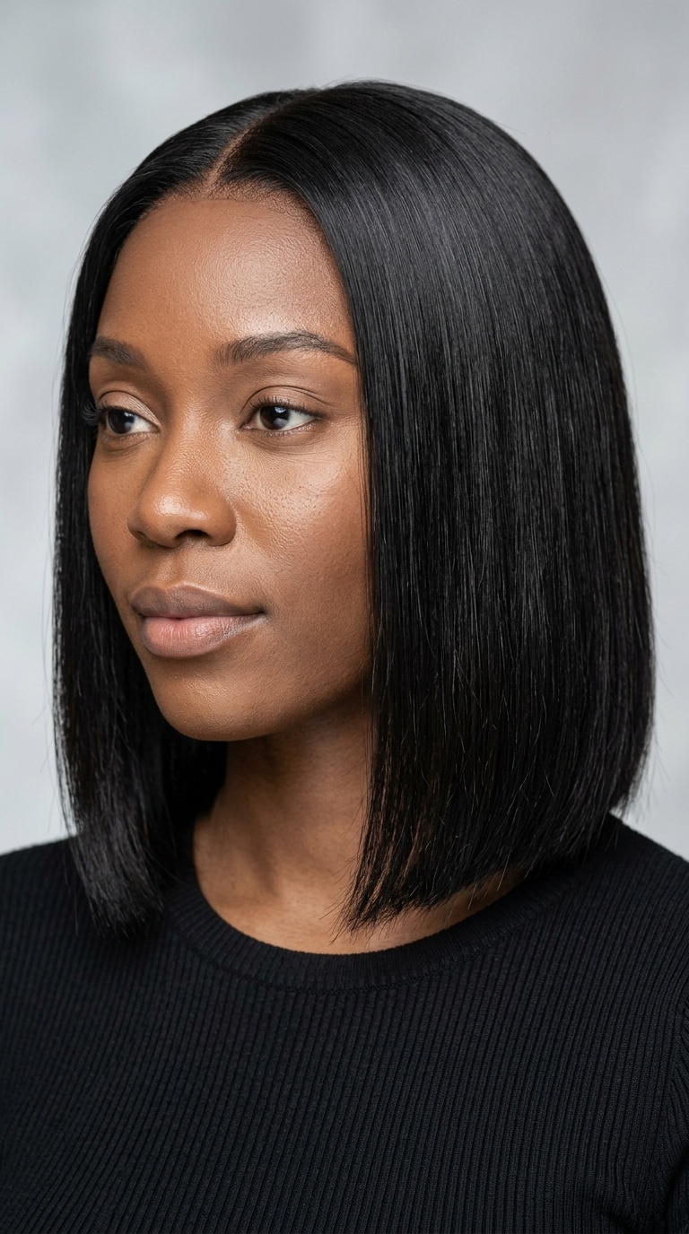 Sleek Straight Bob with Closure